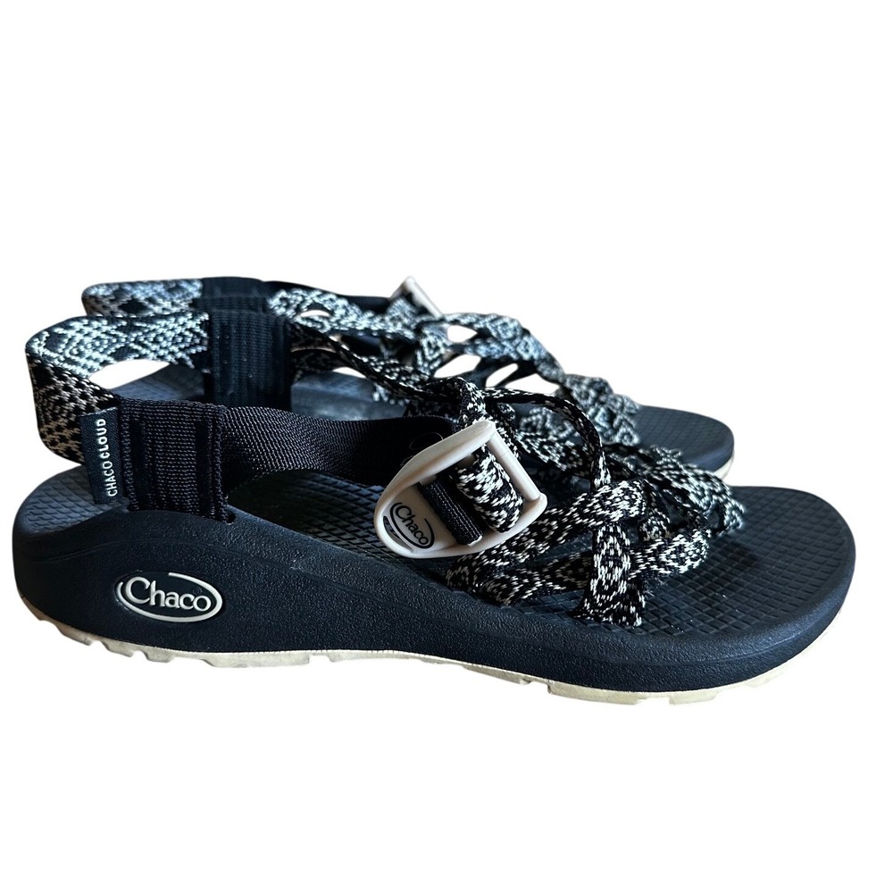Chaco Black White Diamond Z/Cloud X2 Sandals Women's 6